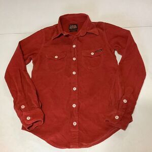 Men's Civilianaire Utility Shirts Red Corduroy Long Sleeve Size XS #131394 USA